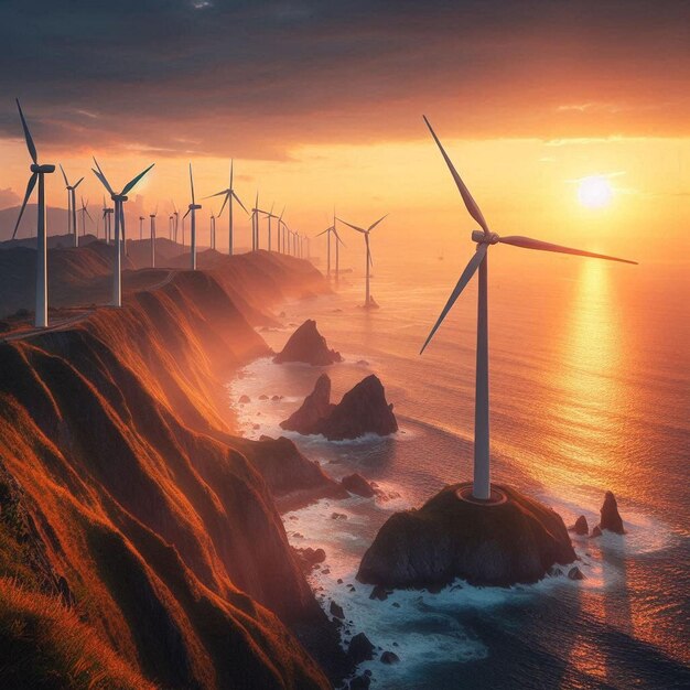 Futuristic modern renewable energy ai image