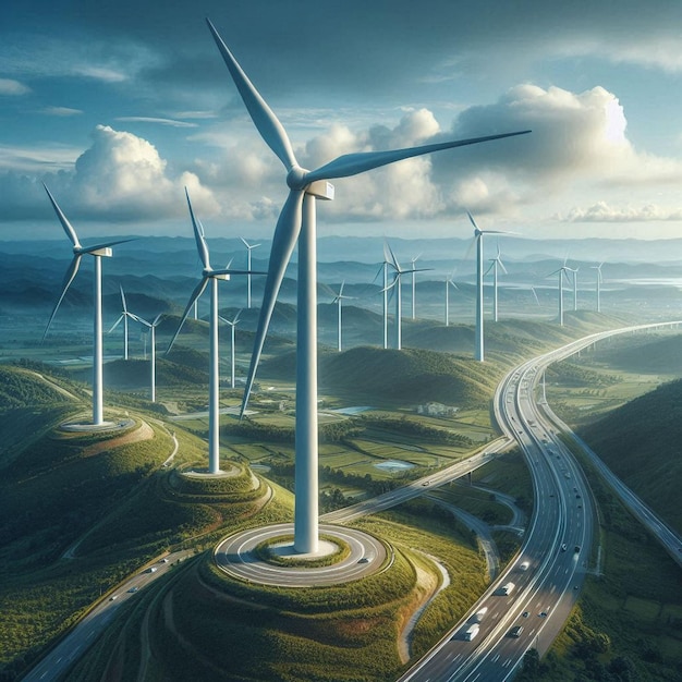 Futuristic modern renewable energy ai image