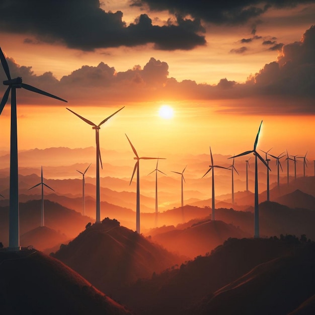 Futuristic modern renewable energy ai image