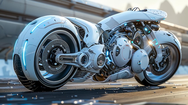 Futuristic Motorcycle Inspired by SciFi Aesthetics