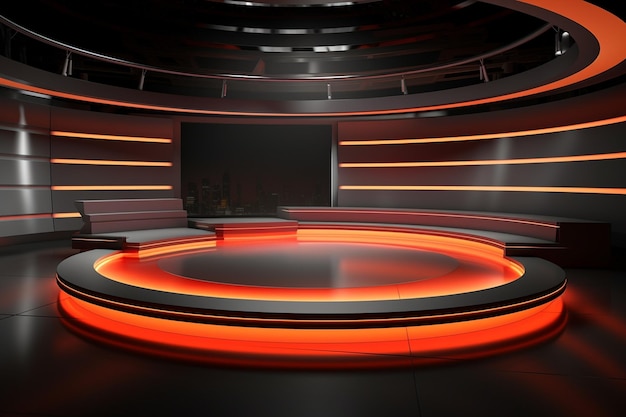 Futuristic News Set Background