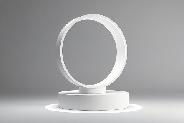 Futuristic pedestal for display Blank podium for product 3d rendering