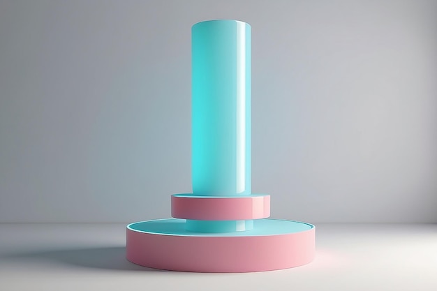 Futuristic pedestal for display Blank podium for product 3d rendering