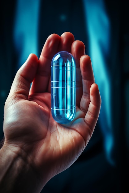 futuristic pills HD 8K wallpaper Stock Photographic Image