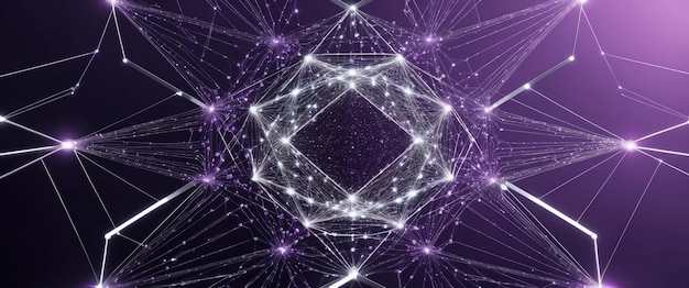 Photo a futuristic quantum entangled blockchain visualizer showcasing intricate connections