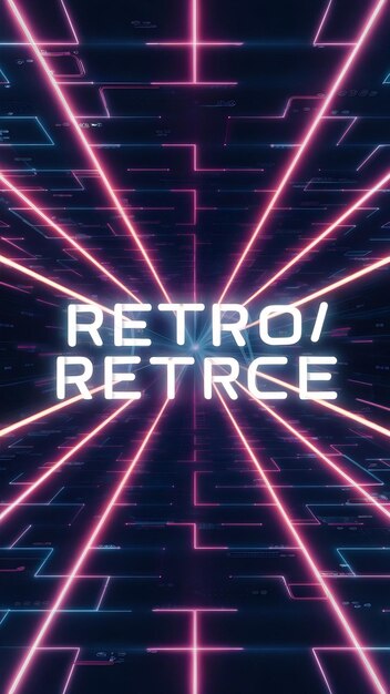 Photo futuristic retro background of the 80s retro style digital or cyber surface