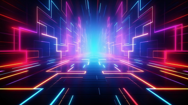 Futuristic retro background of the 80s retro style