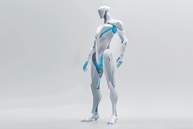 Photo futuristic robot on a white background