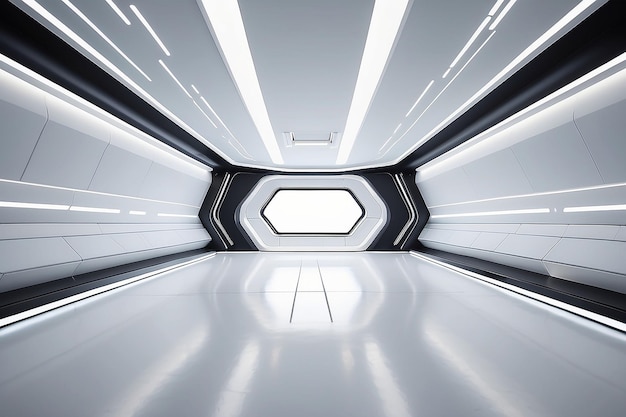 Futuristic Room Perspective Modern Background Design