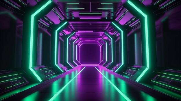 Futuristic Sci Fi Background Ai generative