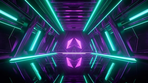 Futuristic Sci Fi Background Ai generative