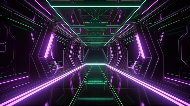 Futuristic Sci Fi Background Ai generative