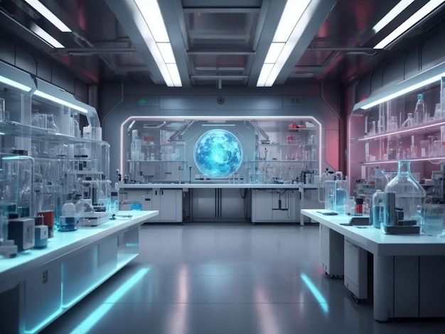 Futuristic science lab background