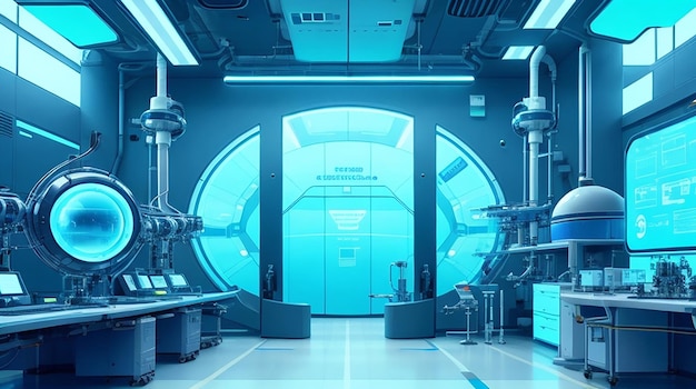 Futuristic science lab background