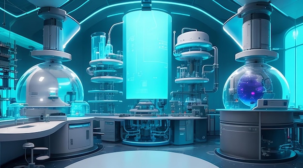 Futuristic science lab background