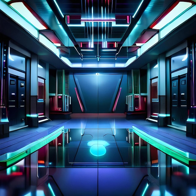 Futuristic SciFi Stage High Tech Empty Studio Room