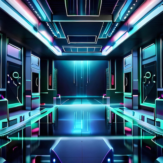 Futuristic SciFi Stage High Tech Empty Studio Room