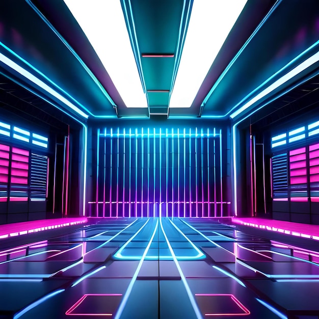 Futuristic SciFi Stage High Tech Empty Studio Room