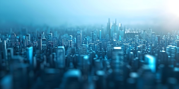 Futuristic smart city background with advanced connection technology Concept Futuristic Smart City Advanced Technology Connection Technology Urban Innovation