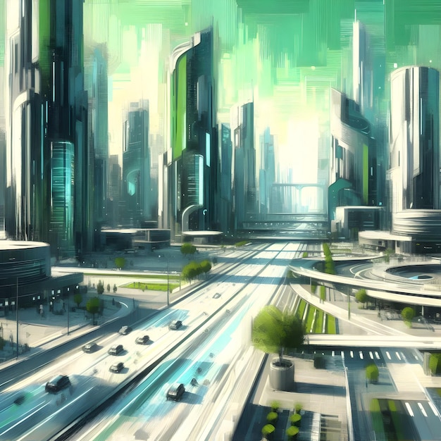 Photo futuristic smart city