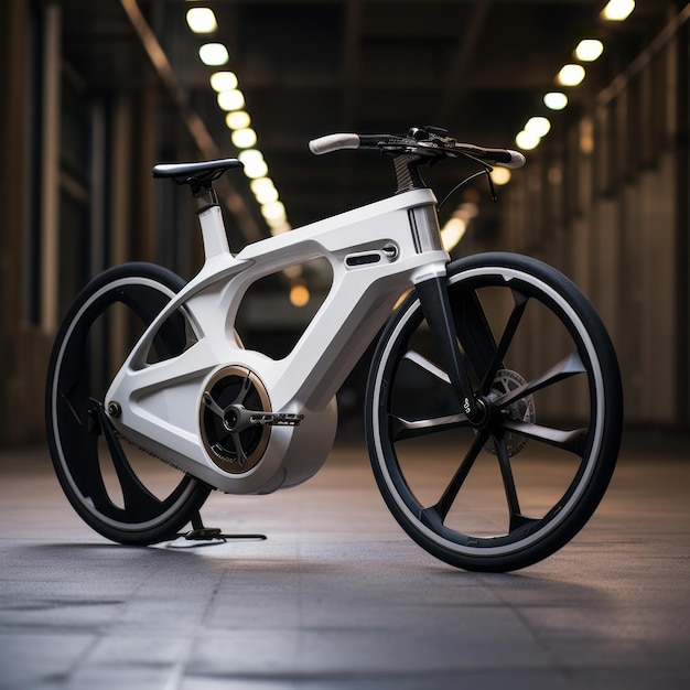 Futuristic Smart Electric Bicycle With Minimalist Design And 4k Technology