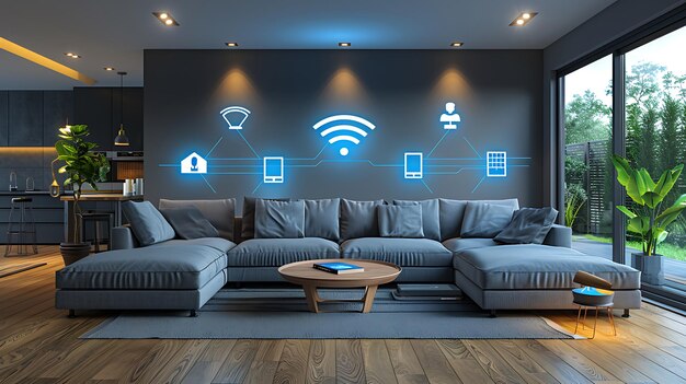 Futuristic Smart Home Technology Seamless Integration