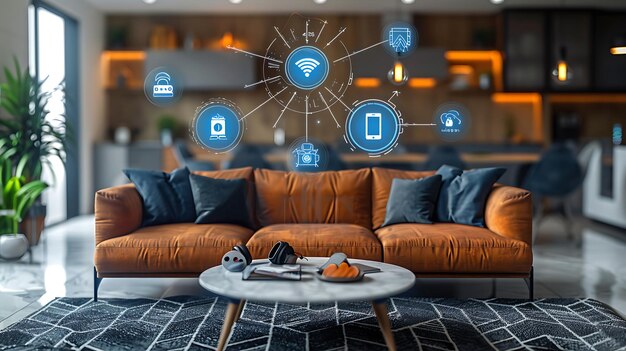 Futuristic Smart Home Technology Seamless Integration