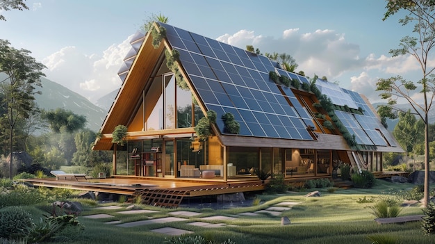 Futuristic Solar Powered Home for Energy Independence