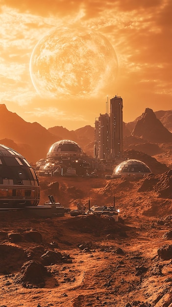 Futuristic Space Colony on Mars