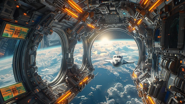 Futuristic Space Exploration in Holographic Photography