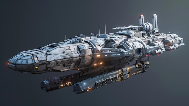 Futuristic Spaceship Render