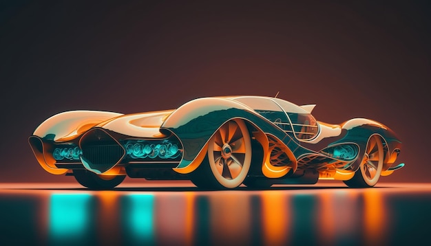 Futuristic Sports Car AI generative