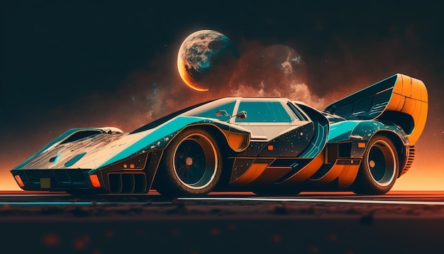 Futuristic Sports Car AI generative