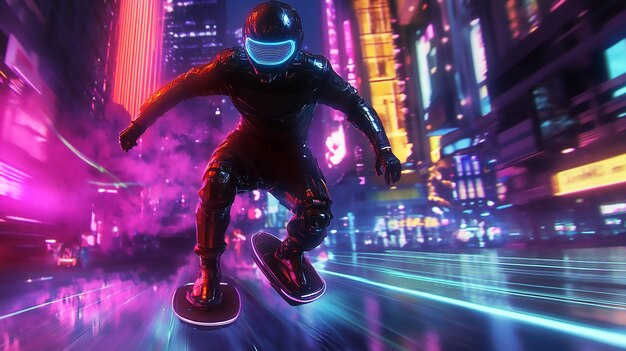 Futuristic Sports in a Neon City