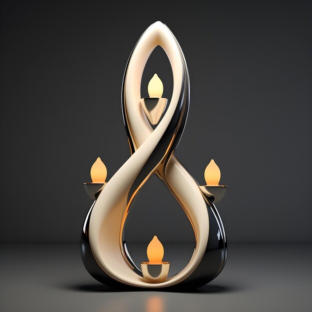 Futuristic stylish candle holder design