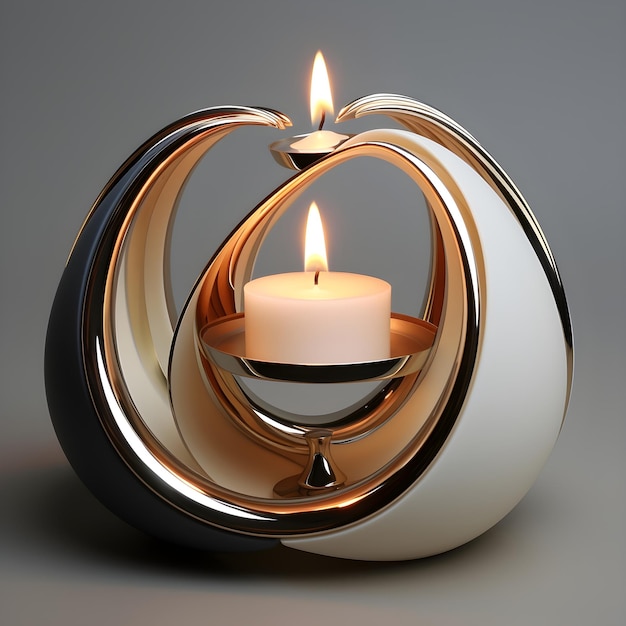 Futuristic stylish candle holder design