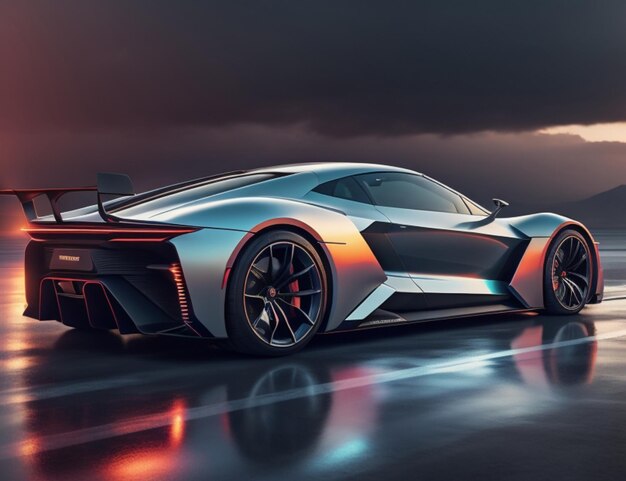 Futuristic supercar concept