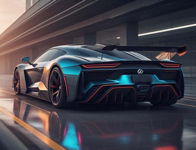 Futuristic supercar concept