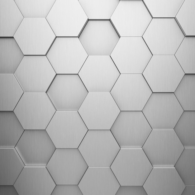 Futuristic and technological hexagonal background 3d rendering