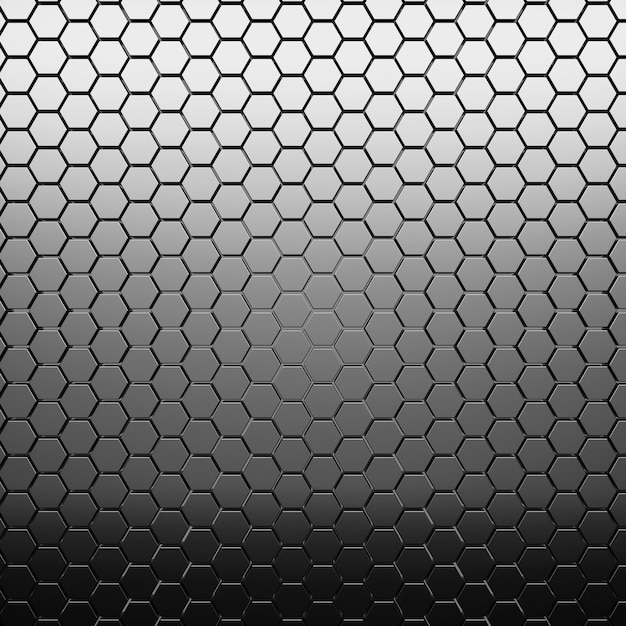 Futuristic and technological hexagonal background 3d rendering