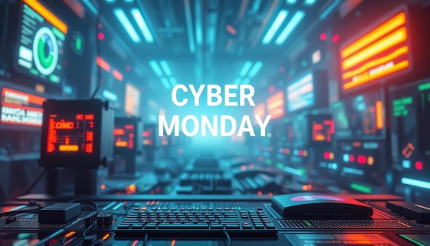 Futuristic Technology Cyber Monday Background