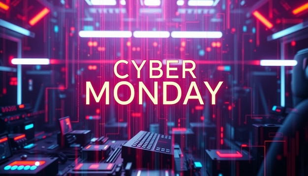 Futuristic Technology Cyber Monday Background