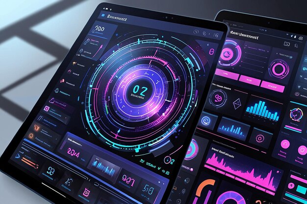 Photo futuristic technology interface design