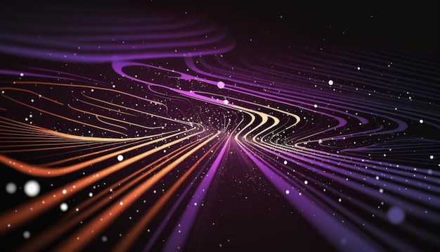 futuristic technology lines background with light effect cyberspace