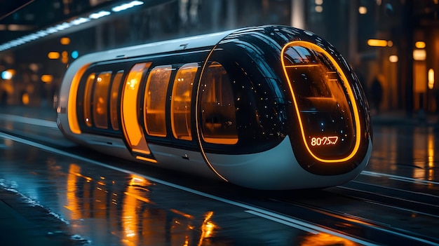 Photo futuristic train concept 3d illustration