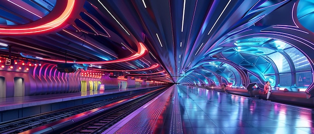 Futuristic Train Station Rendering