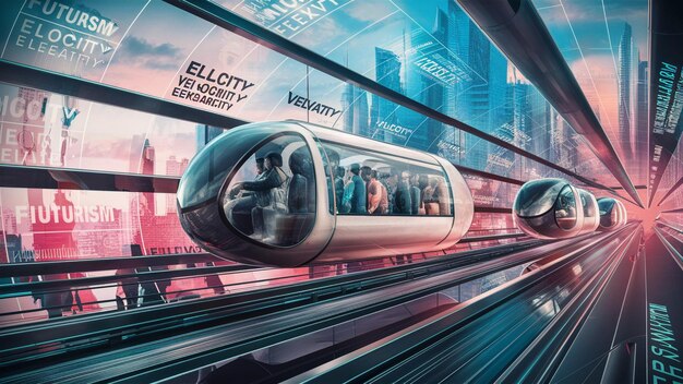 Photo futuristic transportation systems background