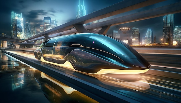 Futuristic travel at the speed of light Time travel with super fast speed