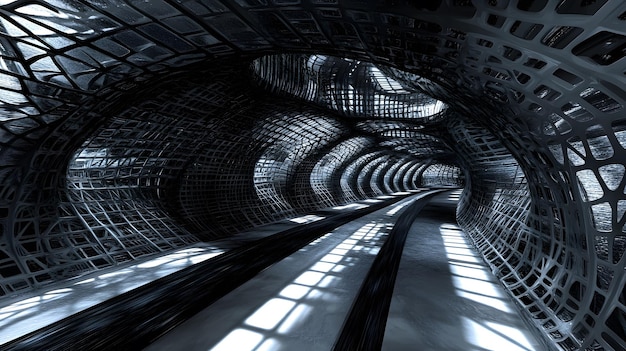 Futuristic Tunnel Abstract Architecture