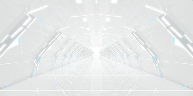 Futuristic tunnel corridor design.